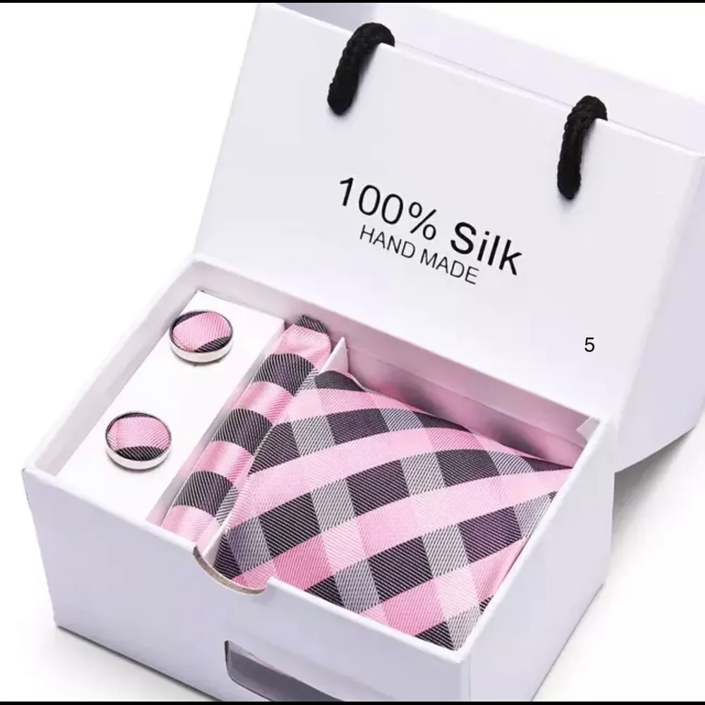 3 PIECE MENS EXTRA‎ LONG SILK TIE SET